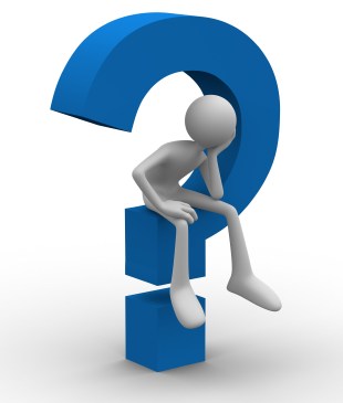 Sitting on a question mark